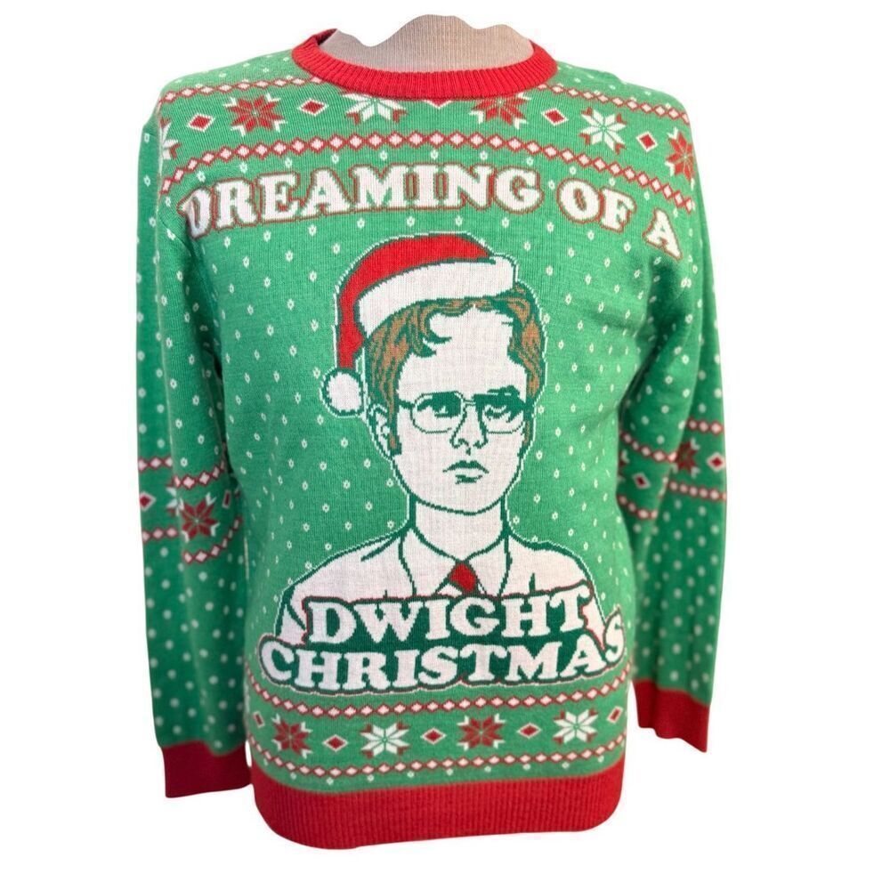 Tipsy Elves The Office Dwight Ugly Christmas Holiday Sweater Large